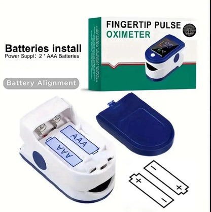 Finger Pulse Oximeter Larger Display Blood Oxygen Monitor with Batteries and Lanyard Included Fingertip Pulse Oximeter