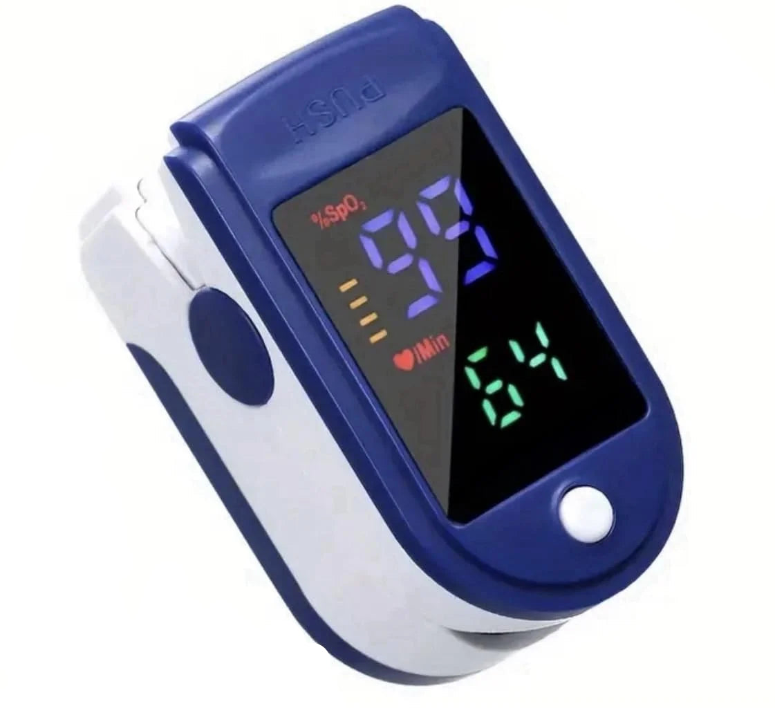 Finger Pulse Oximeter Larger Display Blood Oxygen Monitor with Batteries and Lanyard Included Fingertip Pulse Oximeter